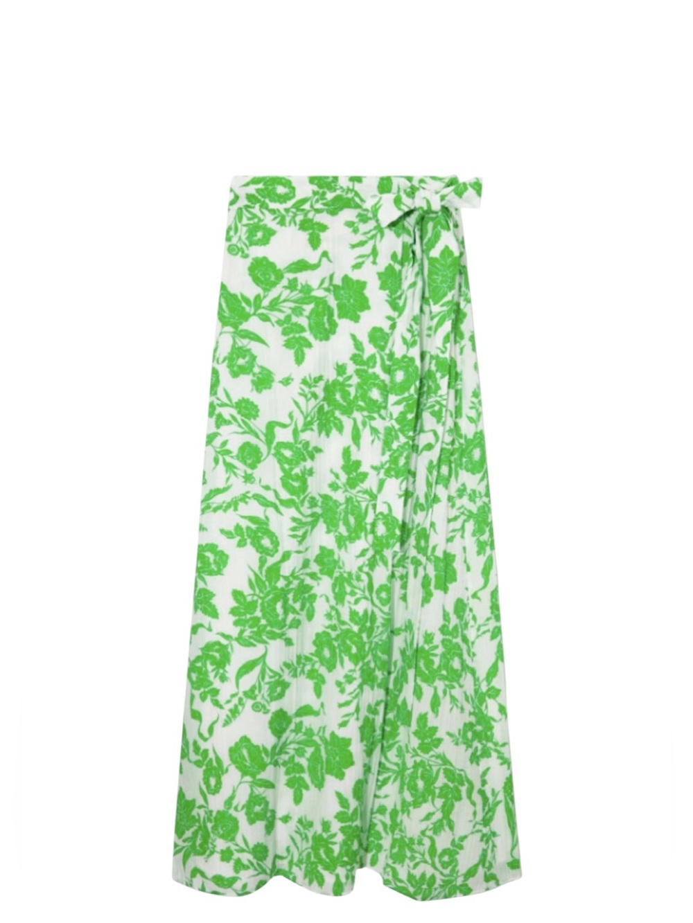 COS Green and White Floral Tropical Maxi Wrap Skirt size 6 like new euro summer